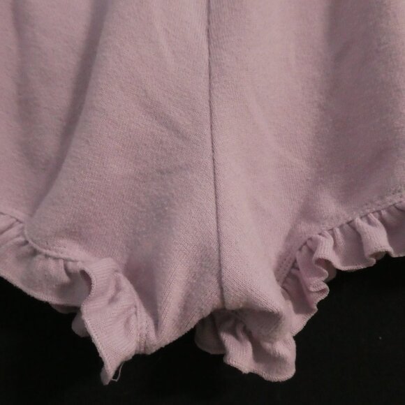 WEEKEND EDITION | large | Lavender Sweat Shorts With Ruffle Trim - Picture 13 of 14